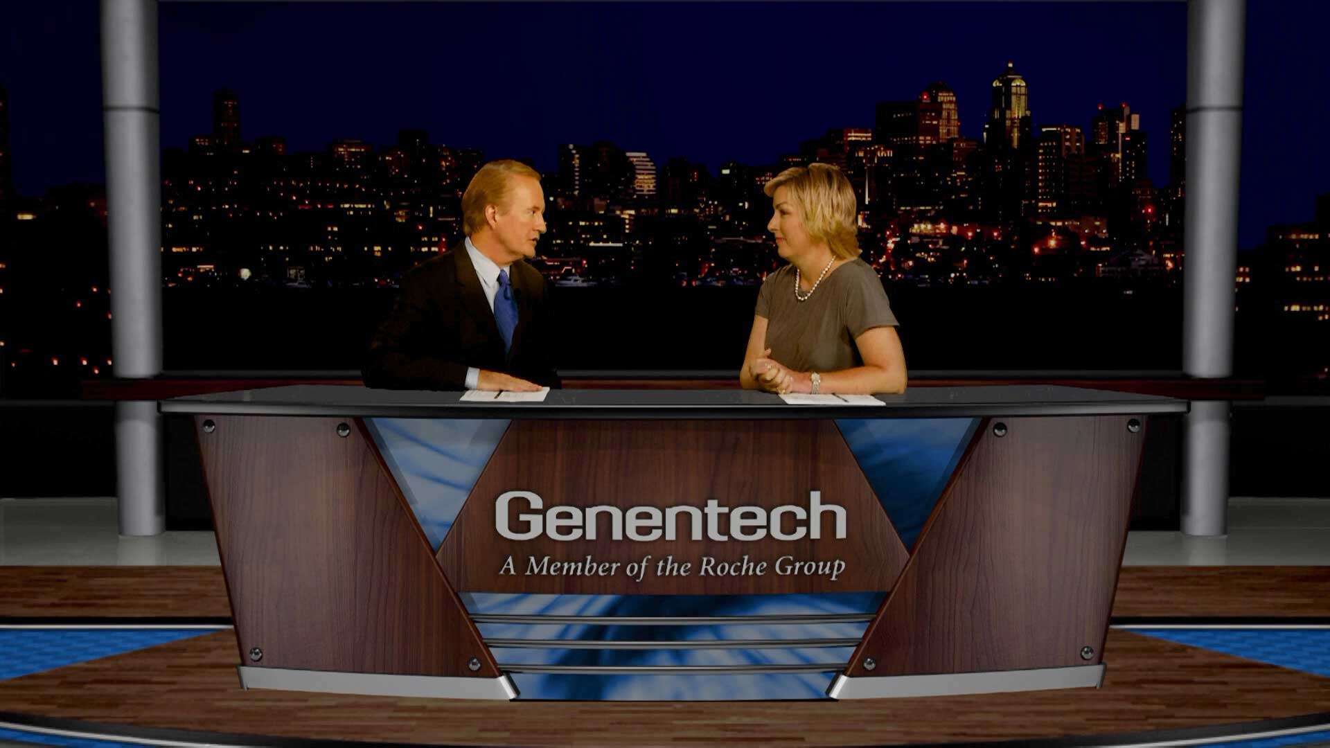 green screen studio - Virtual set shot on green screen
